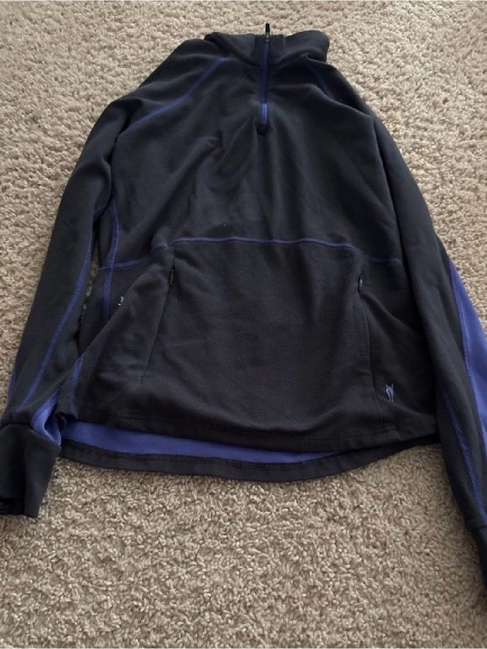 Quarter zip riding jacket